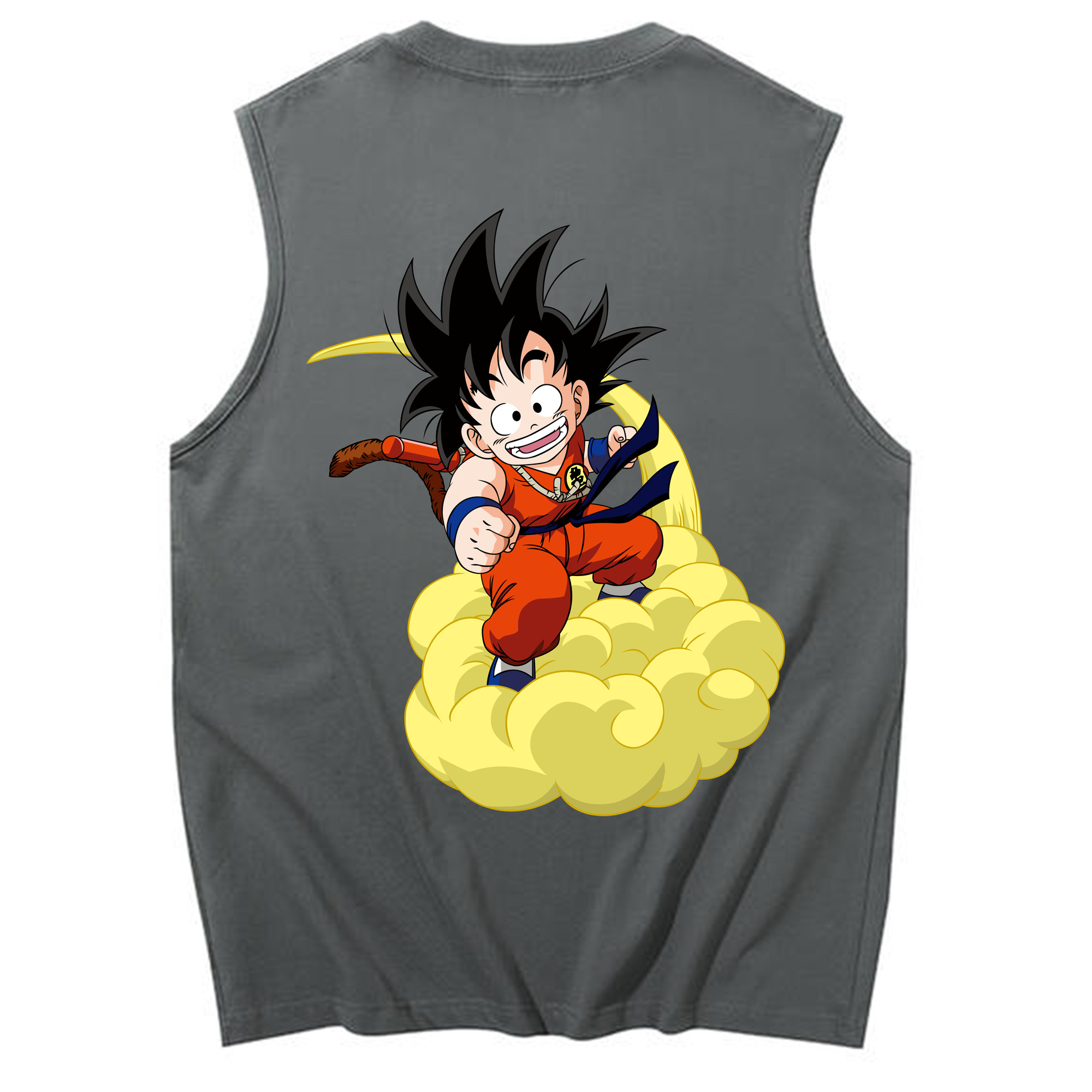 （画像用） ドラゴンボール 孫悟空（そん ごくう）Son Goku カカロット DRAGON BALL Kakarotto コットン100％タンクトップ（背面プリント）
